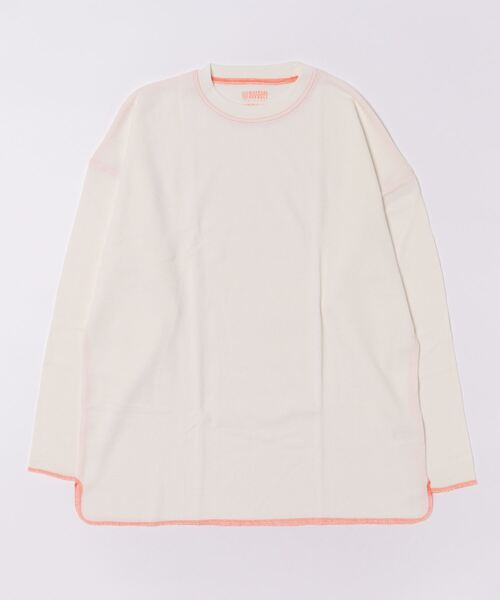 UNIVERSAL OVERALL(ユニバーサルオーバーオール)の「UNIVERSAL OVERALL / Heavyweight thermal loose fit L/S / UVOP-005(Tシャツ/カットソー・レディース・ブラック/ブラック系その他/オレンジ/ホワイト/ホワイト系その他/グリーン・MEDIUM/LARGE/X-LARGE/SMALL)」の6枚目の写真
