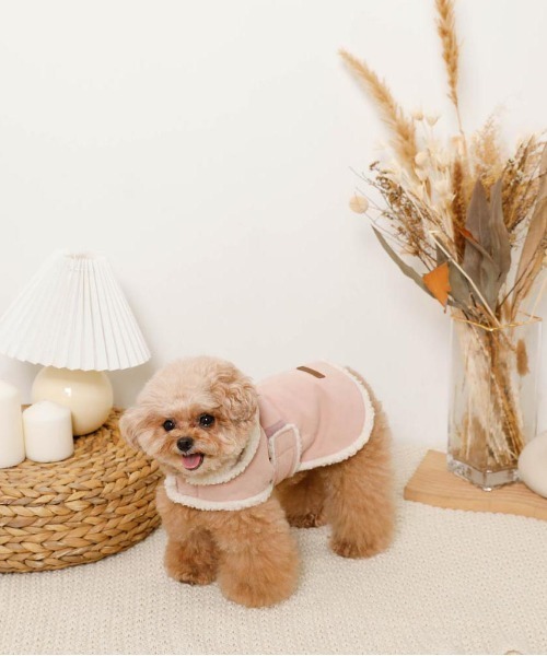 ムートン風フードボアケープ（ペットウェア）｜moncheri（モンシェリ）