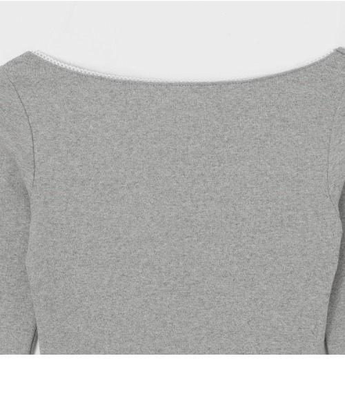 BLACKUP（ブラックアップ）の「[MADE] イェリレースワイドUネック長袖Tシャツ（Tシャツ/カットソー・レディース・ホワイト/グレー/ブラック・ONESIZE）」の12枚目の写真