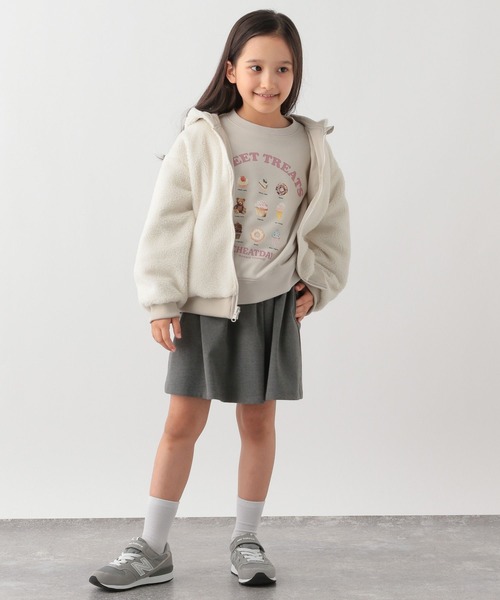 GLOBAL WORK Smile Seed Store（グローバルワーク スマイルシードストア）の「洗えるリバーシブルボアブルゾン/キッズ/145423（ブルゾン・キッズ・グリーン/ナチュラル/ブラック・140cm/130cm/110cm/120cm/150cm）」の4枚目の写真