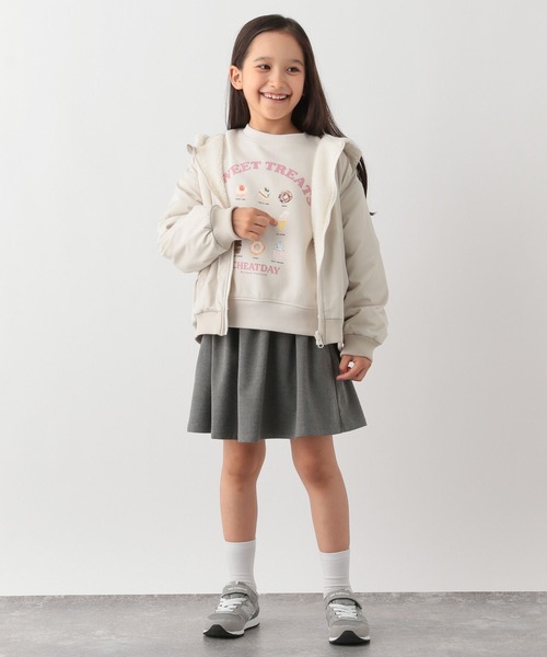 GLOBAL WORK Smile Seed Store（グローバルワーク スマイルシードストア）の「洗えるリバーシブルボアブルゾン/キッズ/145423（ブルゾン・キッズ・グリーン/ナチュラル/ブラック・140cm/130cm/110cm/120cm/150cm）」の8枚目の写真