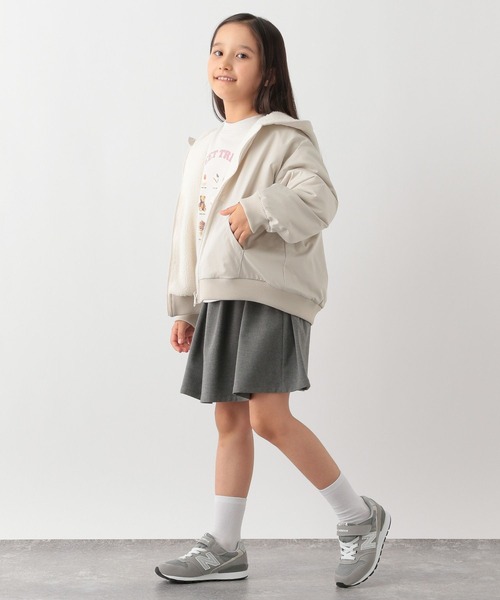 GLOBAL WORK Smile Seed Store（グローバルワーク スマイルシードストア）の「洗えるリバーシブルボアブルゾン/キッズ/145423（ブルゾン・キッズ・グリーン/ナチュラル/ブラック・140cm/130cm/110cm/120cm/150cm）」の9枚目の写真