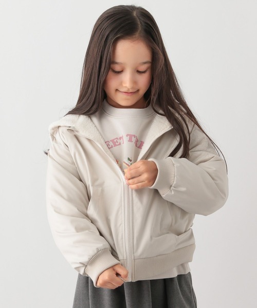 GLOBAL WORK Smile Seed Store（グローバルワーク スマイルシードストア）の「洗えるリバーシブルボアブルゾン/キッズ/145423（ブルゾン・キッズ・グリーン/ナチュラル/ブラック・140cm/130cm/110cm/120cm/150cm）」の12枚目の写真