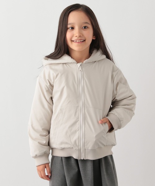 GLOBAL WORK Smile Seed Store（グローバルワーク スマイルシードストア）の「洗えるリバーシブルボアブルゾン/キッズ/145423（ブルゾン・キッズ・グリーン/ナチュラル/ブラック・140cm/130cm/110cm/120cm/150cm）」の13枚目の写真