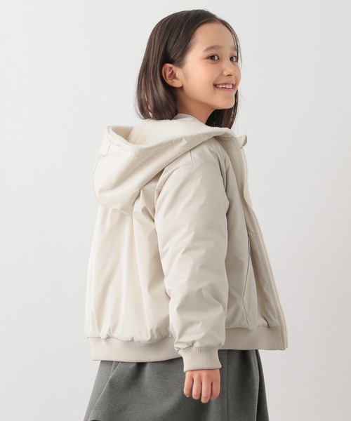 GLOBAL WORK Smile Seed Store（グローバルワーク スマイルシードストア）の「洗えるリバーシブルボアブルゾン/キッズ/145423（ブルゾン・キッズ・グリーン/ナチュラル/ブラック・140cm/130cm/110cm/120cm/150cm）」の14枚目の写真