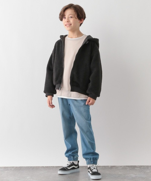 GLOBAL WORK Smile Seed Store（グローバルワーク スマイルシードストア）の「洗えるリバーシブルボアブルゾン/キッズ/145423（ブルゾン・キッズ・グリーン/ナチュラル/ブラック・140cm/130cm/110cm/120cm/150cm）」の15枚目の写真