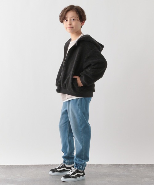 GLOBAL WORK Smile Seed Store（グローバルワーク スマイルシードストア）の「洗えるリバーシブルボアブルゾン/キッズ/145423（ブルゾン・キッズ・グリーン/ナチュラル/ブラック・140cm/130cm/110cm/120cm/150cm）」の16枚目の写真
