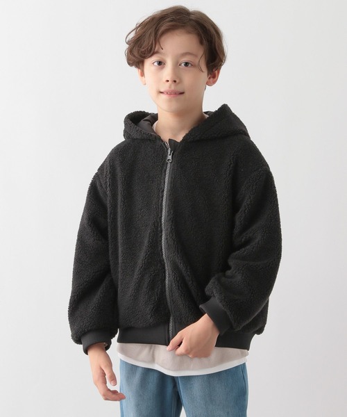 GLOBAL WORK Smile Seed Store（グローバルワーク スマイルシードストア）の「洗えるリバーシブルボアブルゾン/キッズ/145423（ブルゾン・キッズ・グリーン/ナチュラル/ブラック・140cm/130cm/110cm/120cm/150cm）」の18枚目の写真