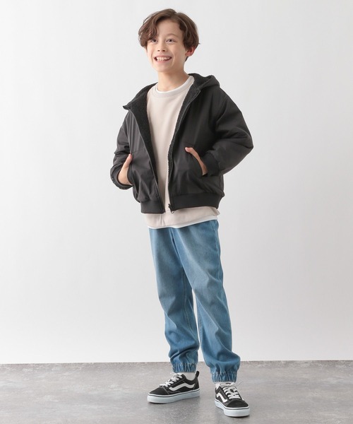 GLOBAL WORK Smile Seed Store（グローバルワーク スマイルシードストア）の「洗えるリバーシブルボアブルゾン/キッズ/145423（ブルゾン・キッズ・グリーン/ナチュラル/ブラック・140cm/130cm/110cm/120cm/150cm）」の20枚目の写真