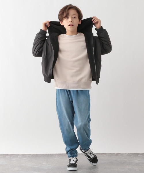 GLOBAL WORK Smile Seed Store（グローバルワーク スマイルシードストア）の「洗えるリバーシブルボアブルゾン/キッズ/145423（ブルゾン・キッズ・グリーン/ナチュラル/ブラック・140cm/130cm/110cm/120cm/150cm）」の21枚目の写真
