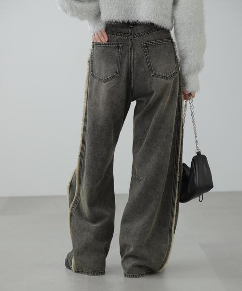 FREE'S MART（フリーズマート）の「◆サイド切替カーブデニムパンツ（デニムパンツ・レディース・ブラック系その他/ブルー系その他3・SMALL/MEDIUM）」の10枚目の写真