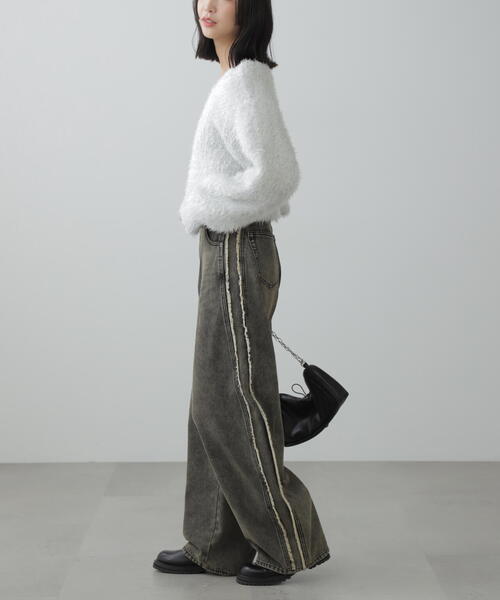 FREE'S MART（フリーズマート）の「◆サイド切替カーブデニムパンツ（デニムパンツ・レディース・ブラック系その他/ブルー系その他3・SMALL/MEDIUM）」の12枚目の写真