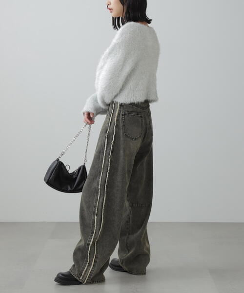 FREE'S MART（フリーズマート）の「◆サイド切替カーブデニムパンツ（デニムパンツ・レディース・ブラック系その他/ブルー系その他3・SMALL/MEDIUM）」の16枚目の写真