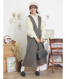 Samansa Mos2 | ツイードライクジャンパースカート(ワンピース)