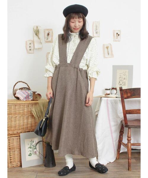 セール】ツイードライクジャンパースカート（ワンピース）｜Samansa