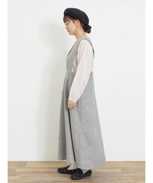 セール】ツイードライクジャンパースカート（ワンピース）｜Samansa