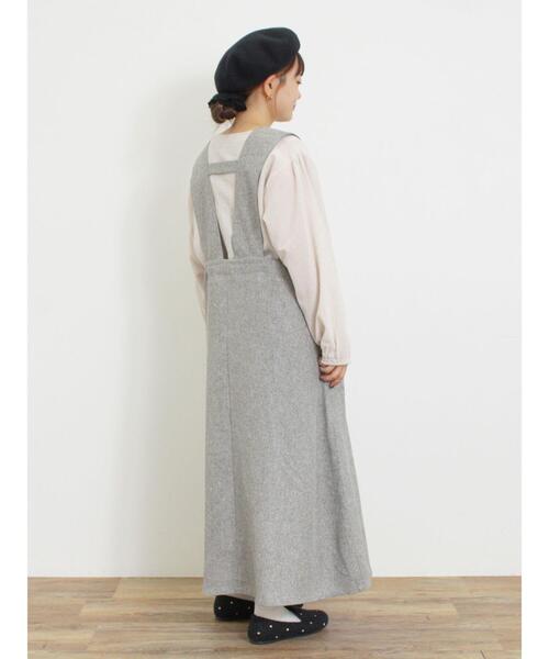 Samansa Mos2（サマンサ モスモス）の「ツイードライクジャンパースカート（ワンピース・レディース・モカ/グレー/チャコールグレー・F）」の10枚目の写真