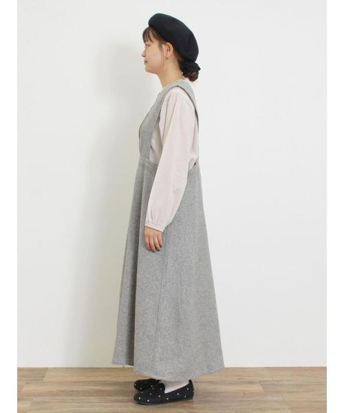 Samansa Mos2（サマンサ モスモス）の「ツイードライクジャンパースカート（ワンピース・レディース・モカ/グレー/チャコールグレー・F）」の15枚目の写真