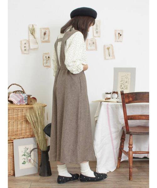 セール】ツイードライクジャンパースカート（ワンピース）｜Samansa