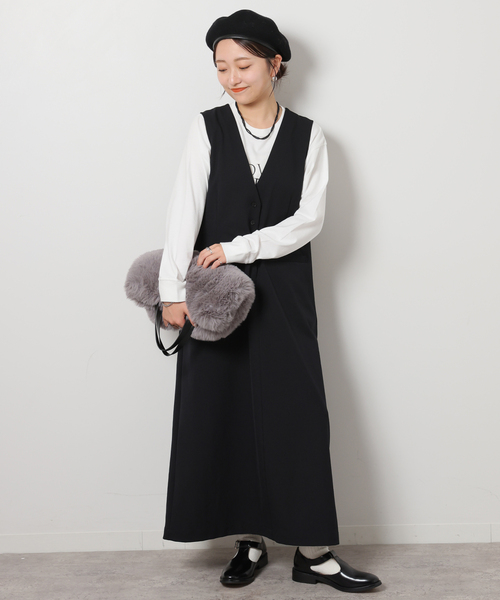 JOURNAL STANDARD relume（ジャーナルスタンダード　レリューム）の「《追加》RELUME ベレー（ハンチング/ベレー帽・レディース・ブラック・FREE）」の2枚目の写真