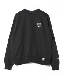 【BEN DAVIS/ベンデイビス】バックプリント　ヘビーウェイト裏起毛クルーネックスウェット オーバーサイズ 裏起毛 ストリート バックプリント ロゴ ワンポイント刺繍 スウェット トレーナー/レディース メンズ