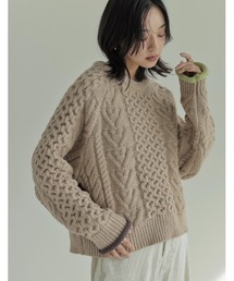 [2024-25 WINTER COLLECTION]配色ハートケーブルニット