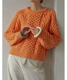 [2024-25 WINTER COLLECTION]配色ハートケーブルニット