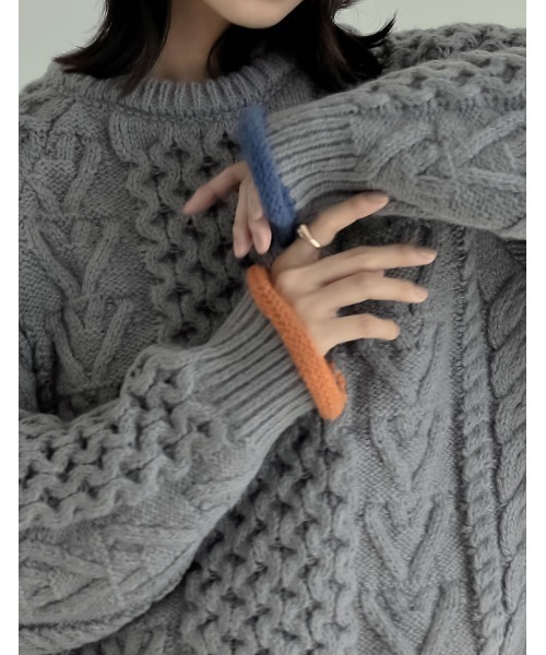 NKNIT ハートケーブルニット NKNIT ハートケーブルニット