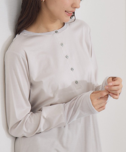 【セール】【KATHARINE ROSS】日本製 2WAY釦プルオーバー（Tシャツ/カットソー）｜KATHARINE ROSS（キャサリンロス）