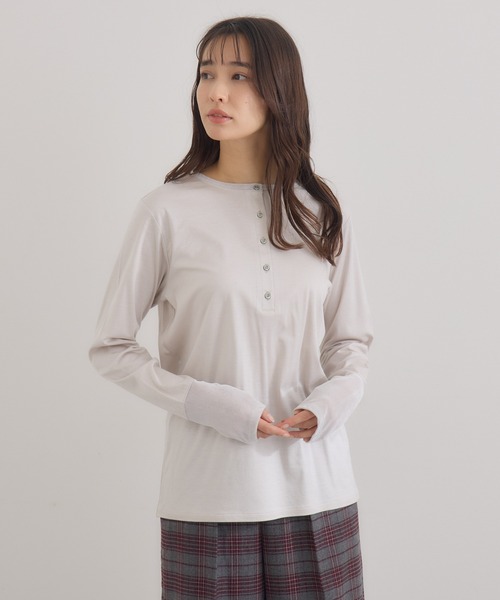 【セール】【KATHARINE ROSS】日本製 2WAY釦プルオーバー（Tシャツ/カットソー）｜KATHARINE ROSS（キャサリンロス）