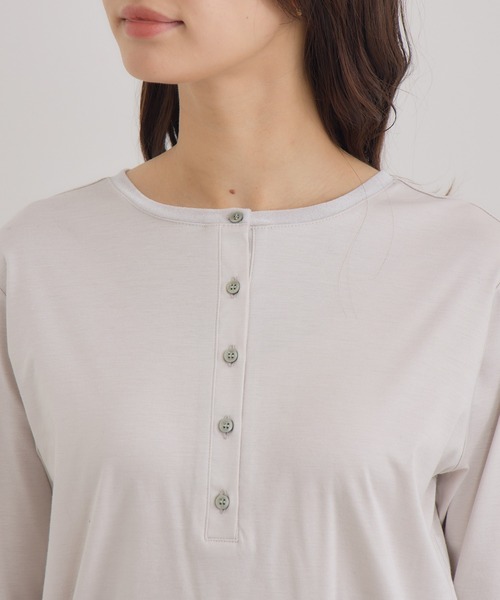 【セール】【KATHARINE ROSS】日本製 2WAY釦プルオーバー（Tシャツ/カットソー）｜KATHARINE ROSS（キャサリンロス）