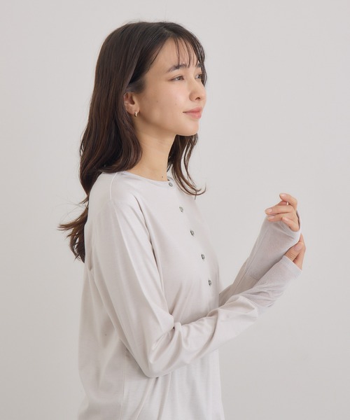 【セール】【KATHARINE ROSS】日本製 2WAY釦プルオーバー（Tシャツ/カットソー）｜KATHARINE ROSS（キャサリンロス）