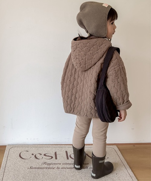 aimoha(アイモハ)の「【aimoha-KIDS-】フード付きキルティングジャケット (AW)(その他アウター・キッズ・オフホワイト/ブラウン/ベージュ・90/100/110/120/80/130)」の12枚目の写真