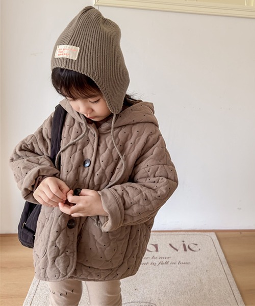 aimoha(アイモハ)の「【aimoha-KIDS-】フード付きキルティングジャケット (AW)(その他アウター・キッズ・オフホワイト/ブラウン/ベージュ・90/100/110/120/80/130)」の13枚目の写真