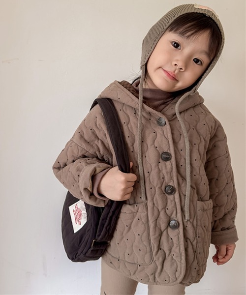 aimoha(アイモハ)の「【aimoha-KIDS-】フード付きキルティングジャケット (AW)(その他アウター・キッズ・オフホワイト/ブラウン/ベージュ・90/100/110/120/80/130)」の14枚目の写真