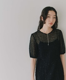 kaene（カエン）の「スパンコールレースドレス【結婚式 二次会 同窓会 成人式 パーティードレス】（ドレス）」