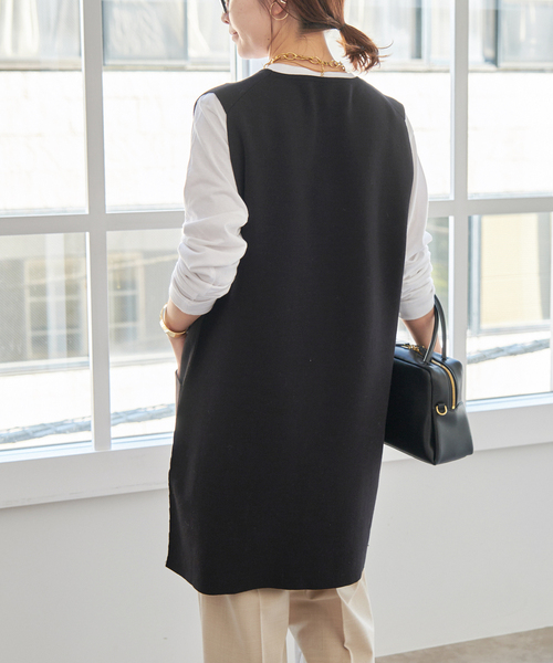 Spick & Span｜リネンコットンリブニットベスト | Rakuten
