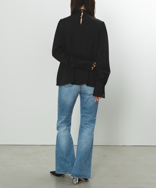 SENEE（セニー）の「ribbon tie blouse（リボンタイブラウス）（シャツ/ブラウス・レディース・ホワイト/ブラック・FREE）」の15枚目の写真