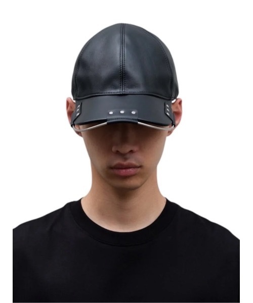 JOHN LAWRENCE SULLIVAN(ジョンローレンスサリバン)の「FRAME LEATHER CAP(キャップ・メンズ・ブラック・ONE SIZE)」の6枚目の写真