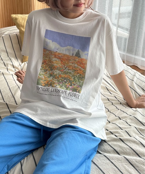 PILIT(ピリット)の「アソートプリントTee(Tシャツ/カットソー・レディース・ホワイト/オフホワイト・MEDIUM)」の2枚目の写真