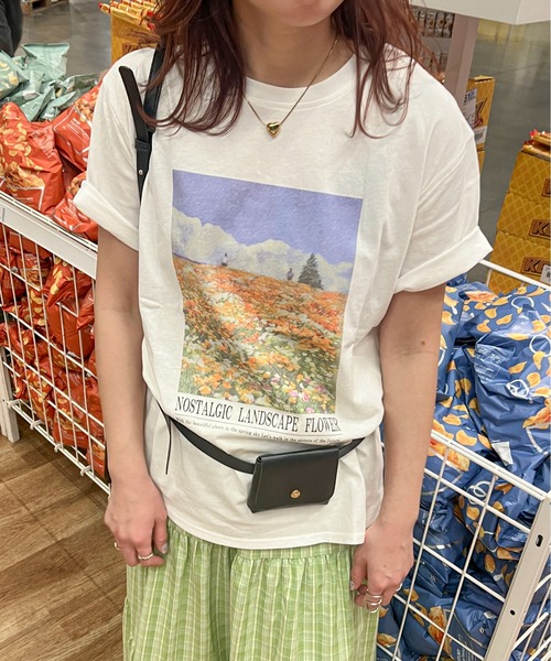 PILIT(ピリット)の「アソートプリントTee(Tシャツ/カットソー・レディース・ホワイト/オフホワイト・MEDIUM)」の4枚目の写真