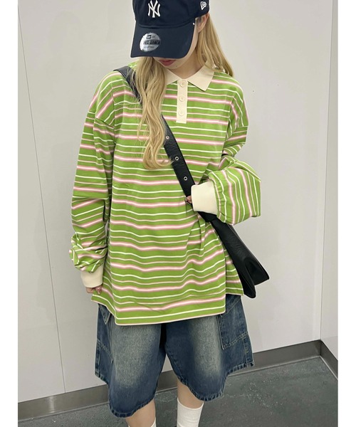 マルチボーダービッグポロシャツ – WEGO ONLINE STORE