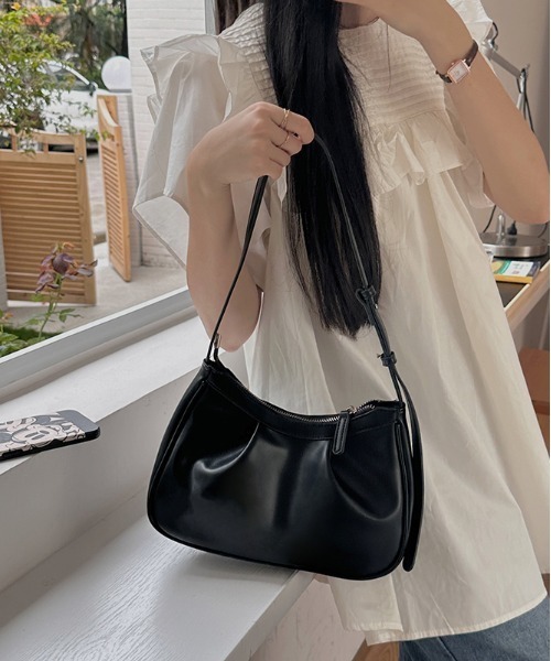FREE STYLISTS(フリー スタイリスト)の「Y2K シャーリングミニレザートートバッグ/ショルダーバッグ(ショルダーバッグ・レディース・ブラック/ホワイト/イエロー・FREE)」の7枚目の写真