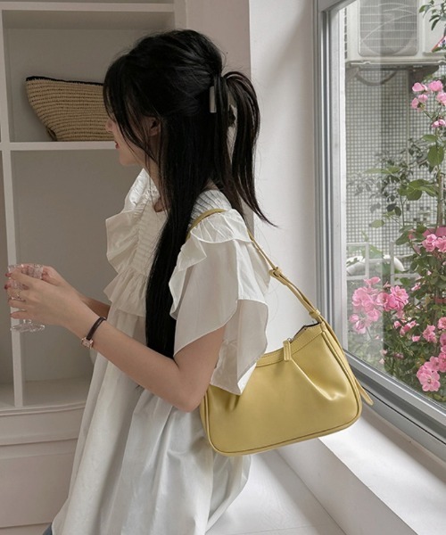 FREE STYLISTS(フリー スタイリスト)の「Y2K シャーリングミニレザートートバッグ/ショルダーバッグ(ショルダーバッグ・レディース・ブラック/ホワイト/イエロー・FREE)」の21枚目の写真