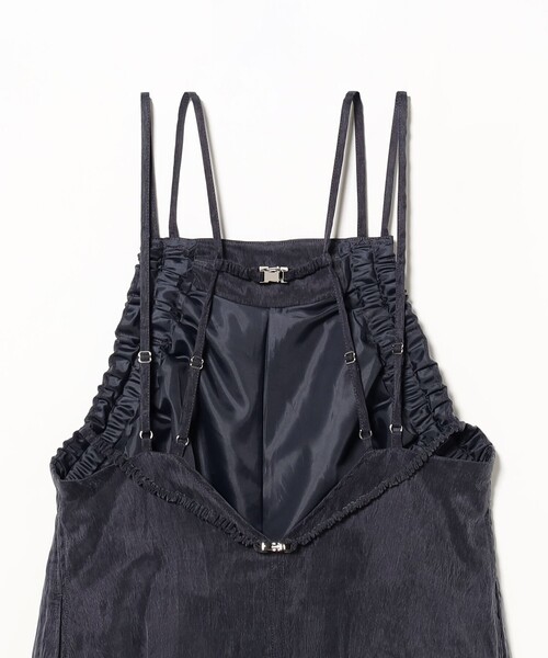 Ray BEAMS（レイビームス）の「RBS / フィブリル サテン キャミ ワンピース（ワンピース・レディース・ダークブラウン/ネイビー・0/1）」の14枚目の写真