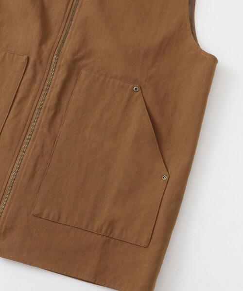 ITEMS URBANRESEARCH（アイテムズ アーバンリサーチ）の「ジップアップ コットンワークベスト（ベスト・メンズ・ブラウン/ブルー系その他/ブラック・LARGE/MEDIUM）」の6枚目の写真