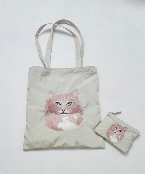 キャット刺繍トートバッグ（トートバッグ）｜LE CERCLE par rope
