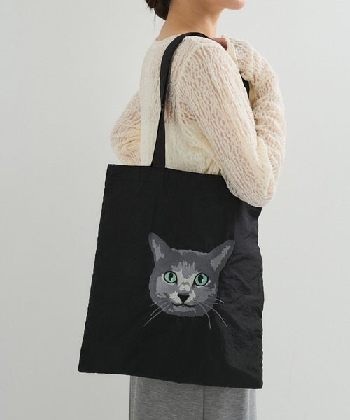 キャット刺繍トートバッグ（トートバッグ）｜LE CERCLE par rope