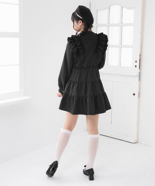 DearMyLoveRose(ディアマイラブローズ)の「ダブルフリルボウタイリボンワンピース(ワンピース・レディース・ブラック/スモークピンク/ホワイト/ラベンダー・3L/LL/LARGE/MEDIUM/SMALL)」の17枚目の写真