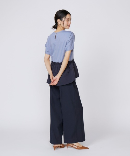 INED（イネド）の「シェルタリングドライ美脚ワイドパンツ（その他パンツ・レディース・ネイビー/ベージュ/ブルー/オフホワイト・11号/9号/7号）」の13枚目の写真